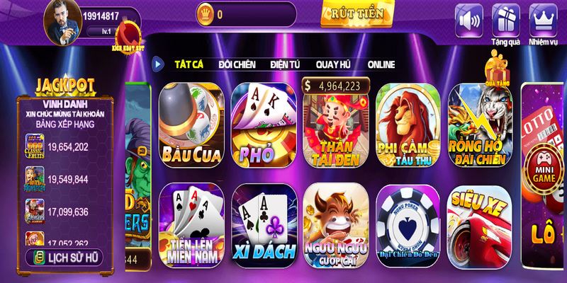 Đẳng cấp game bài Ngưu Ngưu Cướp Cái tại cổng game bài 68